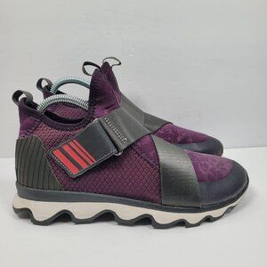Sorel Kinetic Sneak Women's Purple Knit Slip On Sneakers NL3374-506 US Size 8.5